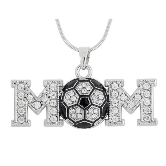 Jewelry - ⚽️Soccer Mom Silver Crystal Rhinestone Necklace
